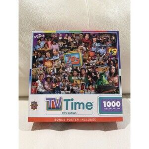'70s TV Time' Master Pieces  1000 Piece Jigsaw Puzzle With Bonus Poster!